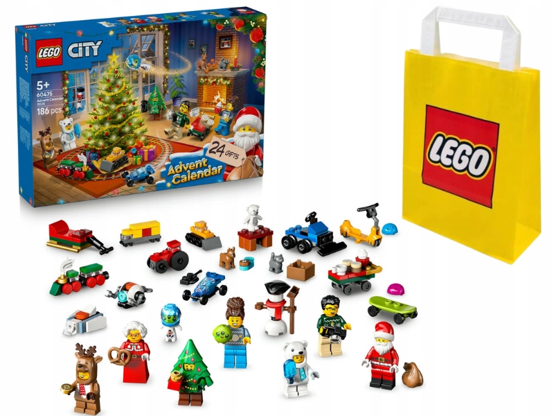 Lego(r) City 60475 Adventní kalendář na rok 2025 dárková taška