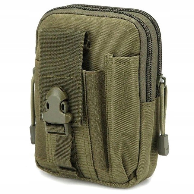 SASZETKA TAKTYCZNA NERKA BIODROWA ZIELONA WOJSKOWA NA TELEFON NÓŻ SURVIVAL