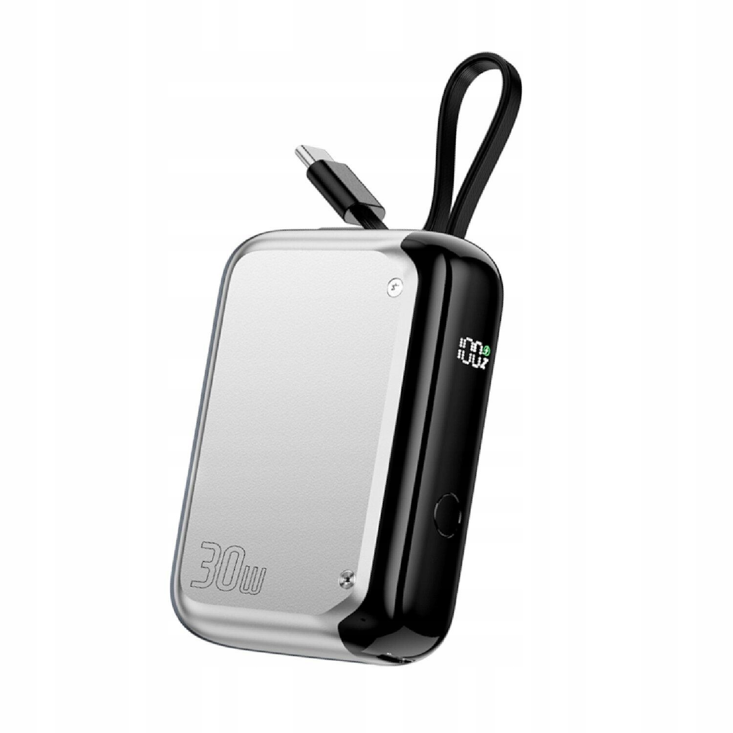 Powerbanka 10000 mAh 30W Usb-c 15 cm stříbrná s kabelem 4smarts Pocket