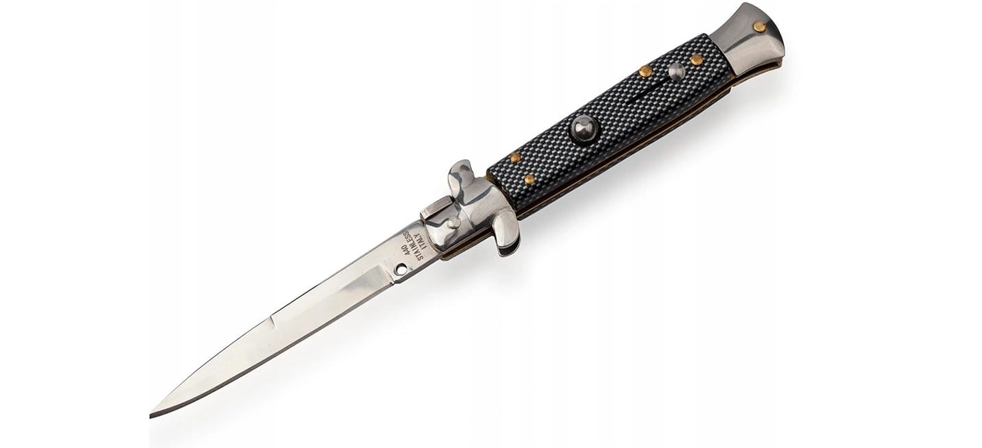 Nóż Sprężynowy Italy 22,5 cm N-530B sycylijski mafia limited ala carbon