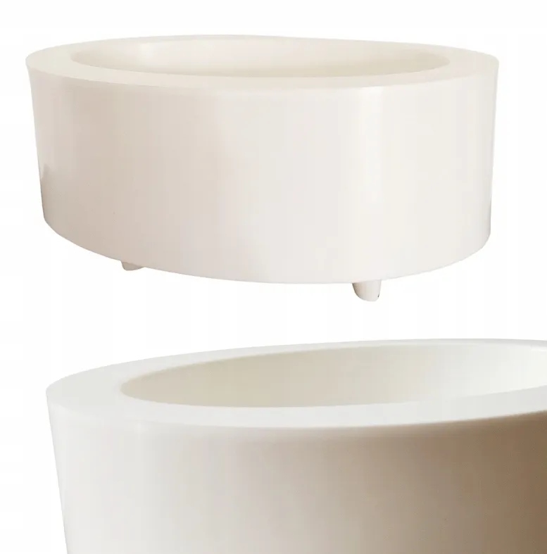 DONICZKA OSŁONKA OWALNA BIAŁA Z POŁYSKIEM DONICA