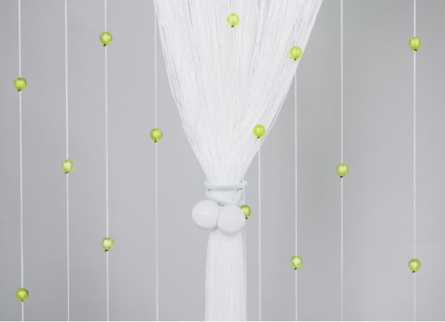 

Białe Firanki Makarony 300 x 250 koraliki Limonka