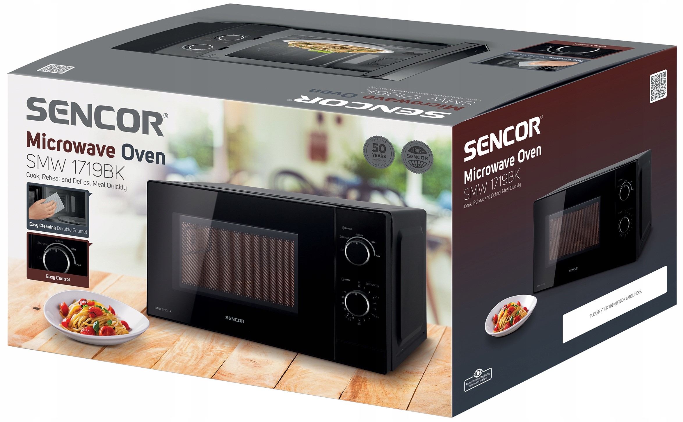 Mikrofalówka wolnostojąca Sencor 20l 5 programów Szerokość produktu 44 cm