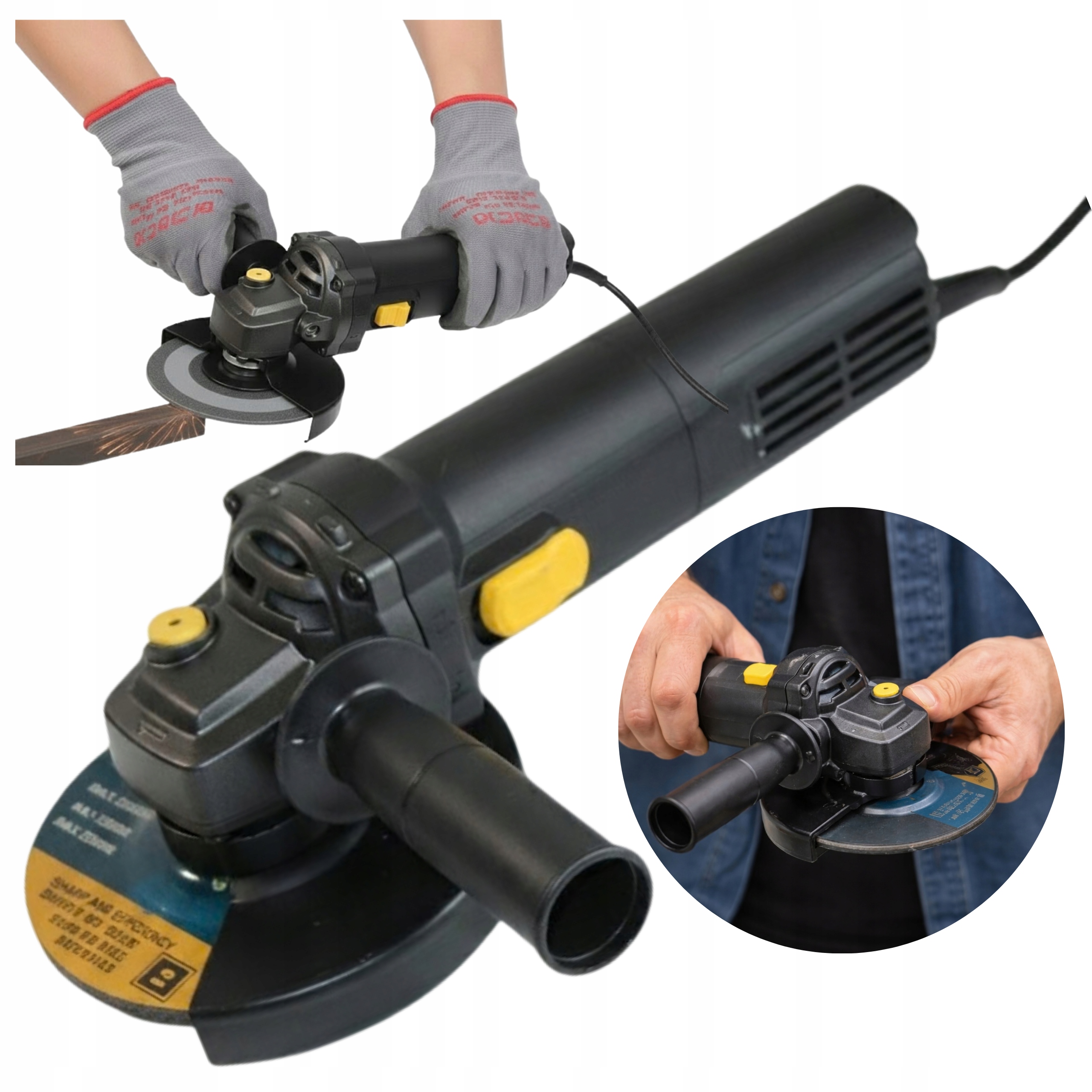 Úhlová Bruska Síťová 950W 125 mm 12000r/min M14 pro kov Betonu