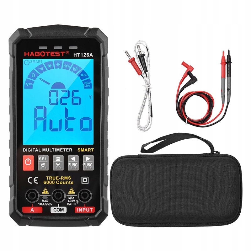 

Cyfrowy Multimetr Uniwersalny LCD Habotest HT126A