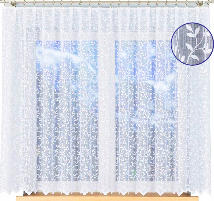 Krátká Záclona 500x160 Drobné Lístečky Pokoj Klasická Kuchyně