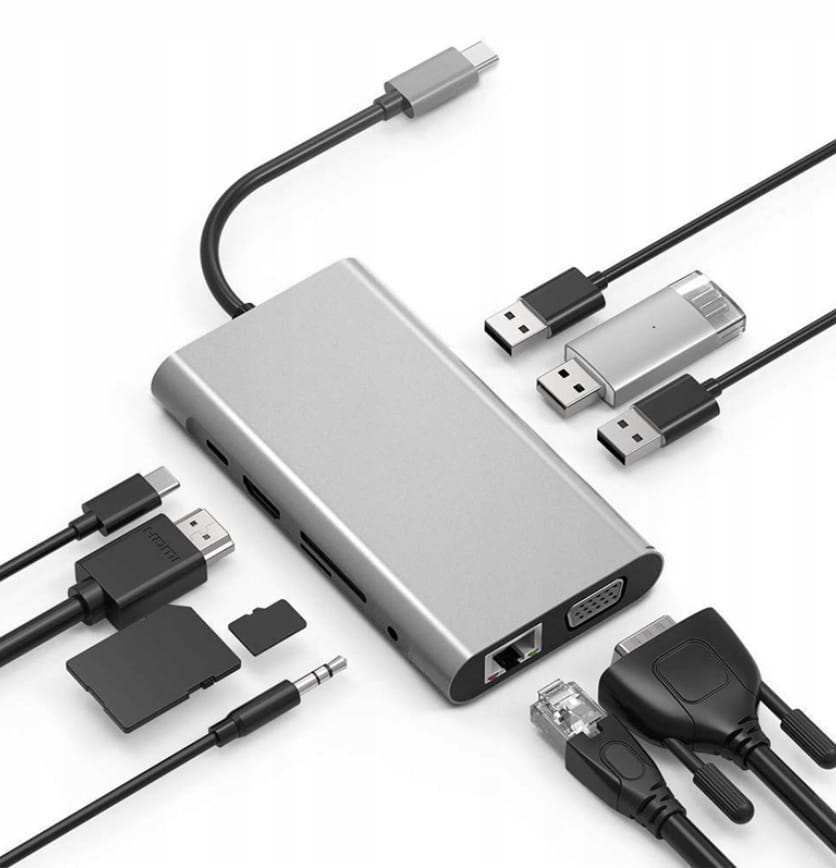 

Hub Usb-c 3.1 Hdmi Usb Sd Vga do Lenovo Hp Asus