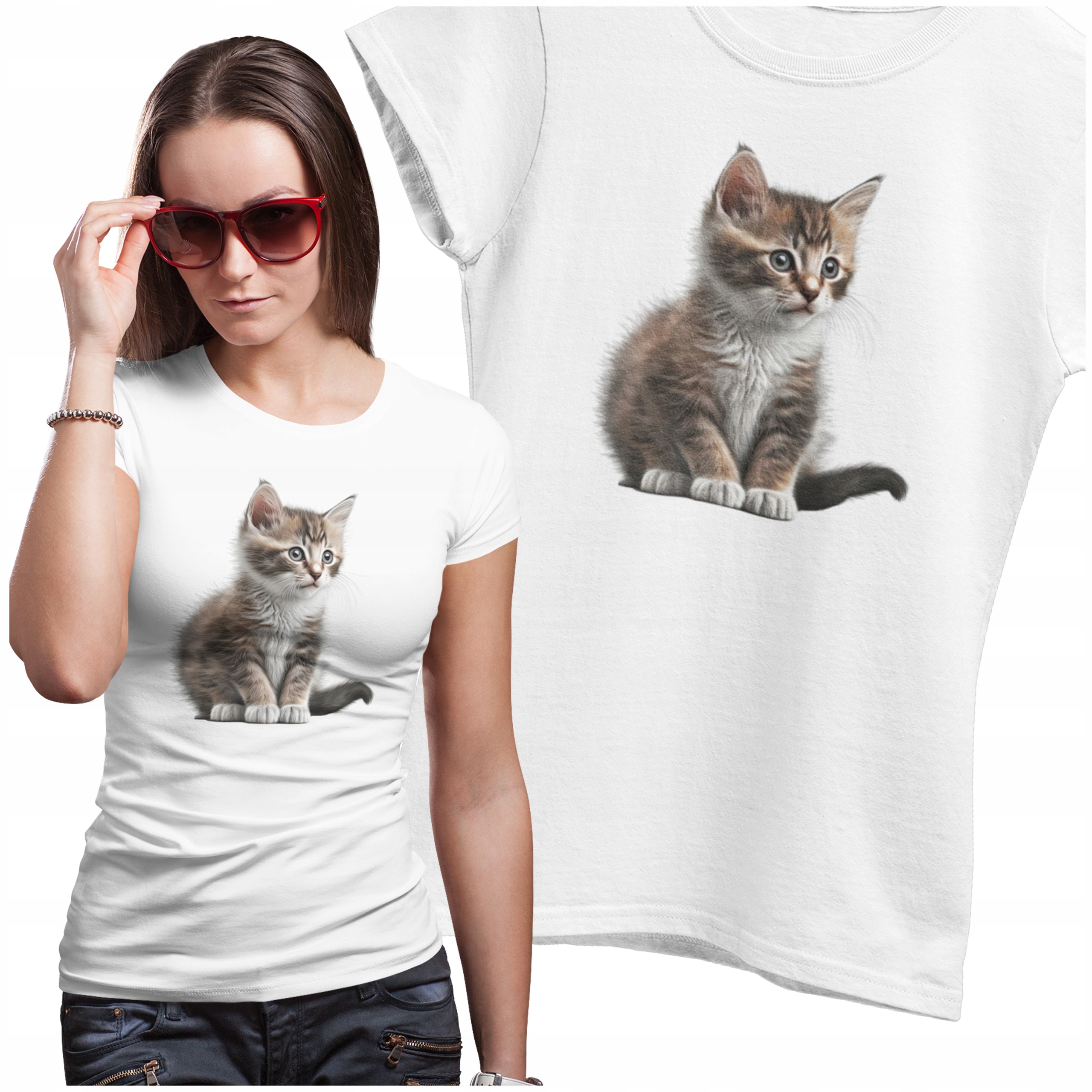 

Koszulka Z Kotem Damska Kot Kotek Koteczek