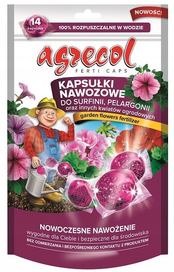 

Kapsułki nawozowe do pelargonii i surfinii Agrecol