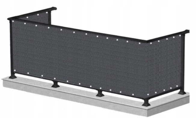 

Gruba Osłona Balkonowa Mata Na Balkon Taras 1x5 m