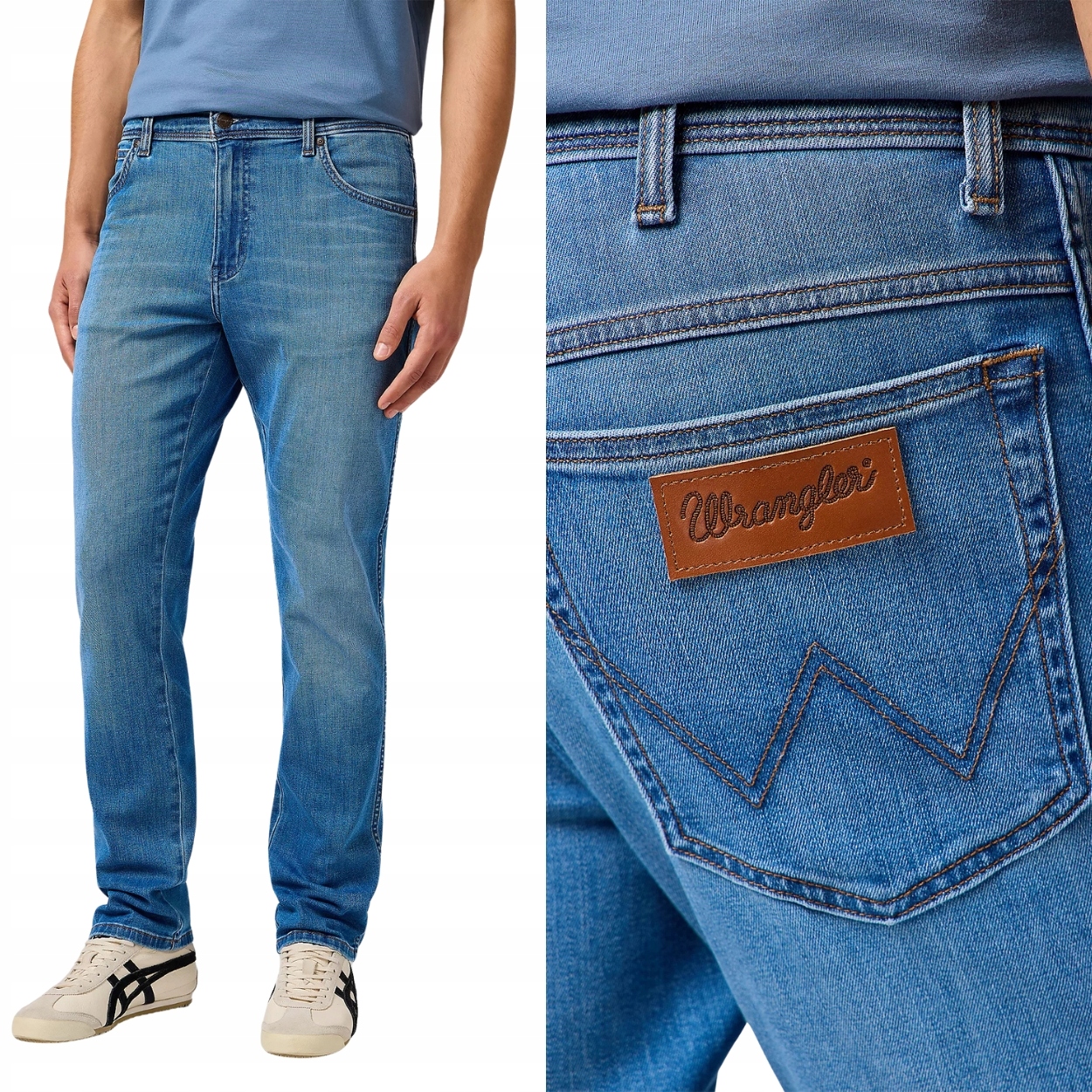 Wrangler Texas Slim Haze 365 Cool lehce přiléhavé džínové kalhoty W32 L32