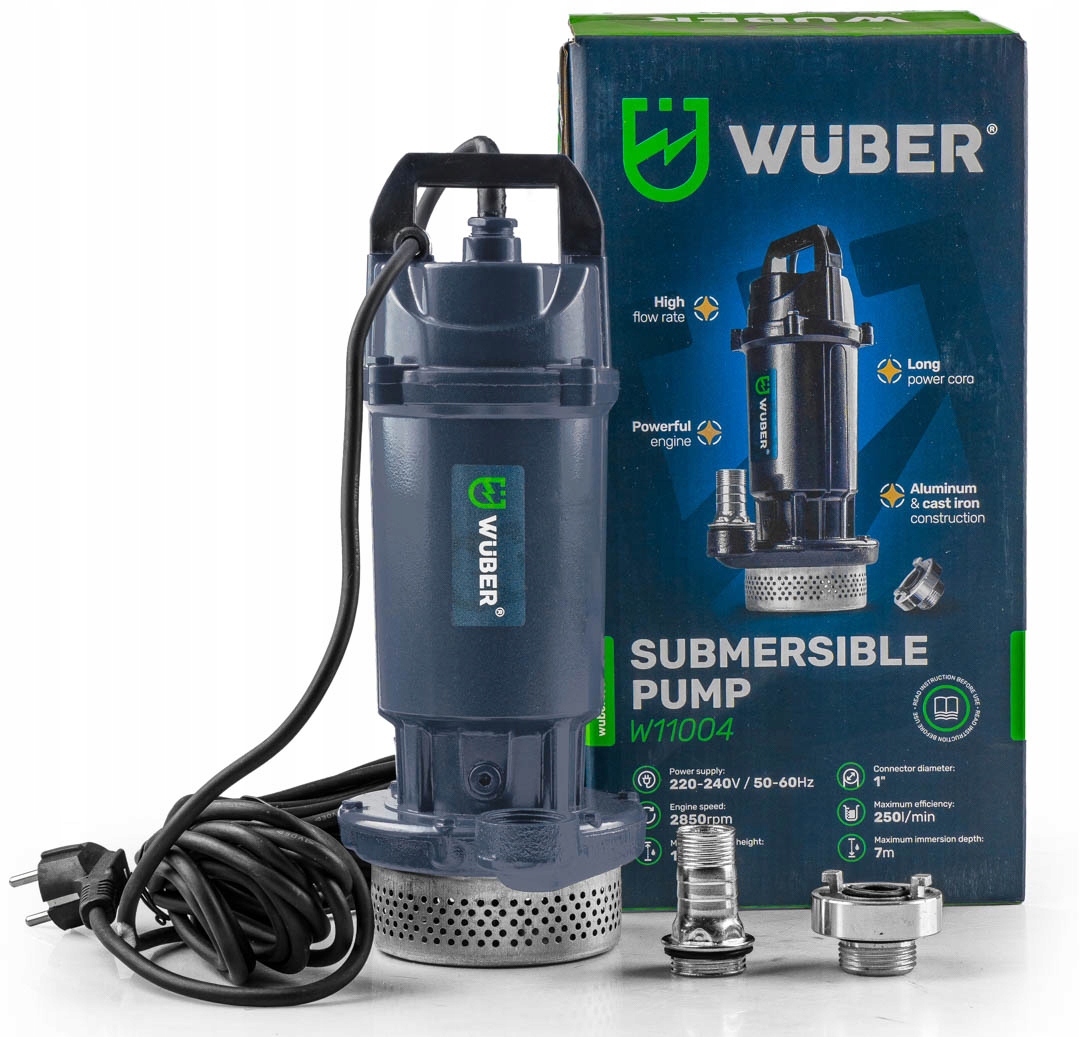 Pompa Do Wody Brudnej Czystej Zanurzeniowa Sitko Zatapialna Wuber