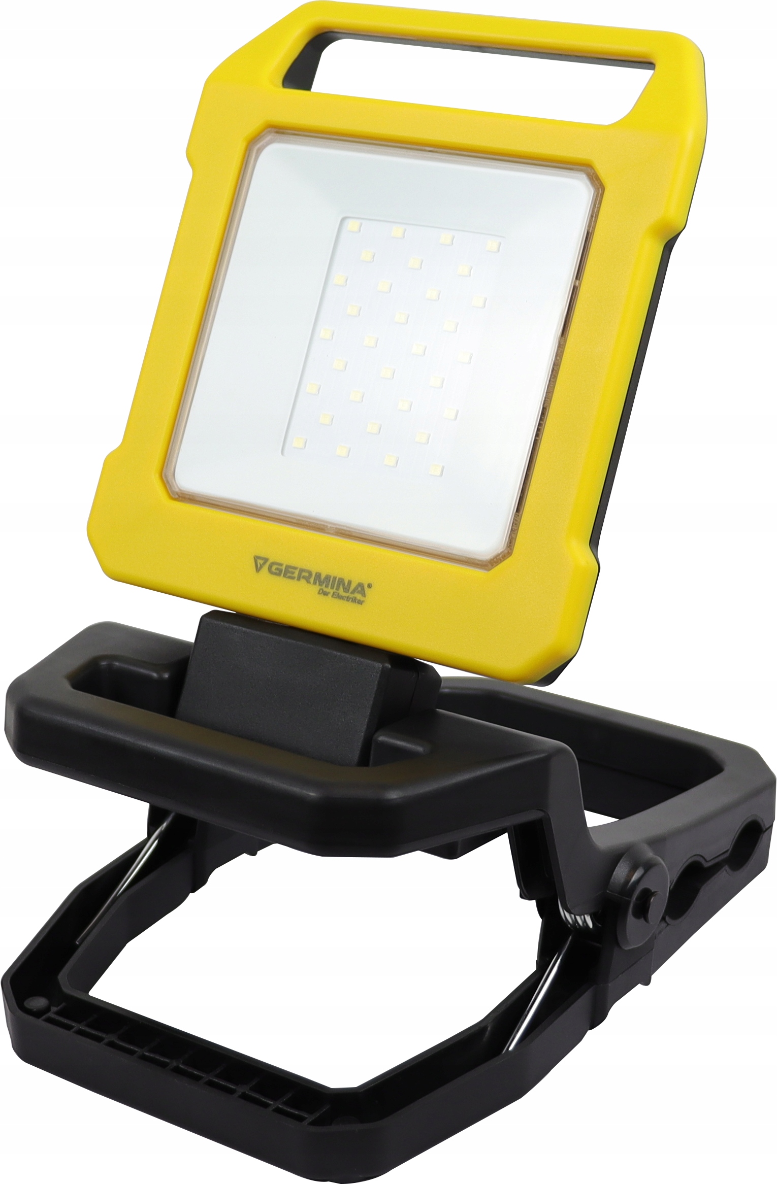 ПРОЖЕКТОР 10W АКУМУЛЯТОРНА СВІТЛОДІОДНА ЛАМПА З ЗАТИСКАЧЕМ