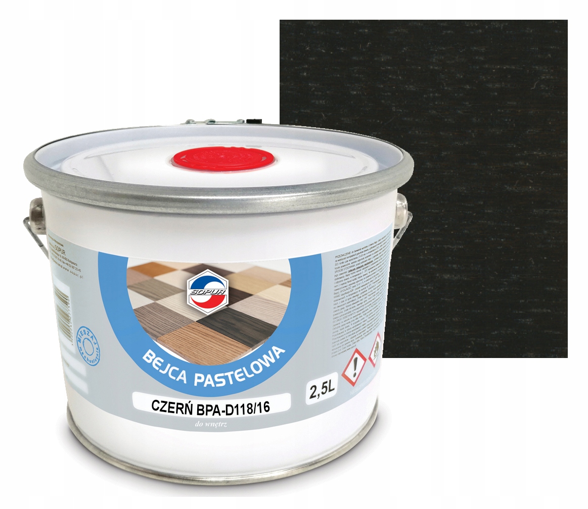 Bejca pastelowa Sopur BPA-D118/16 czerń 2,5L