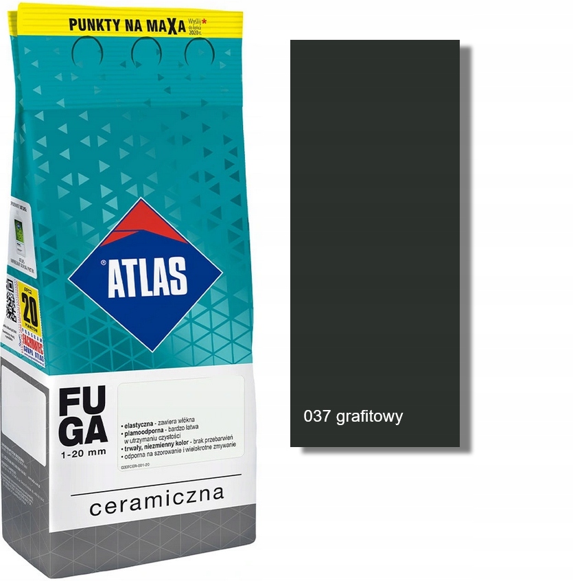 

Atlas Fuga Ceramiczna 1-20MM 037 Grafit 5KG