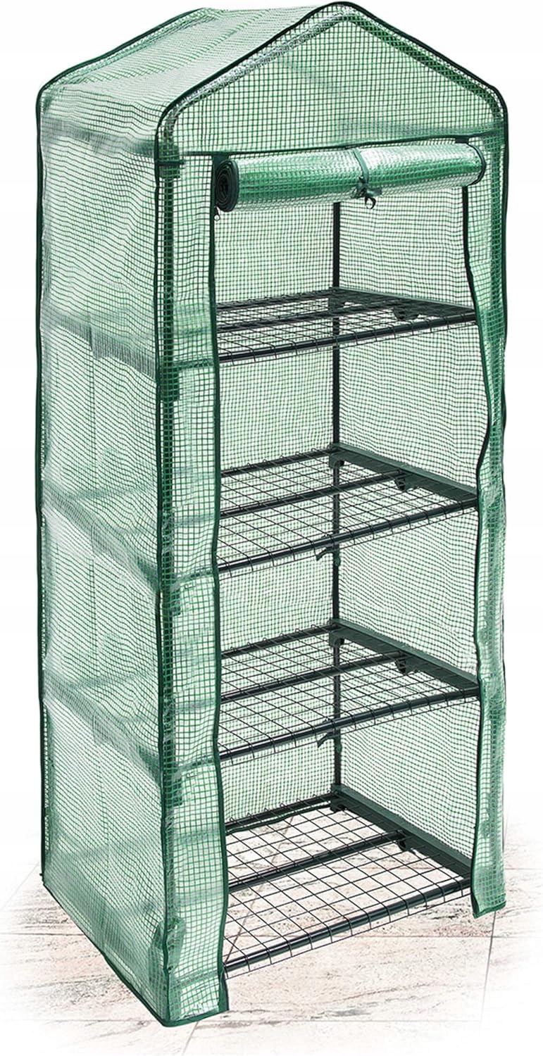 Fóliový Skleník 4 Patra 158x70x50 CM Zelený