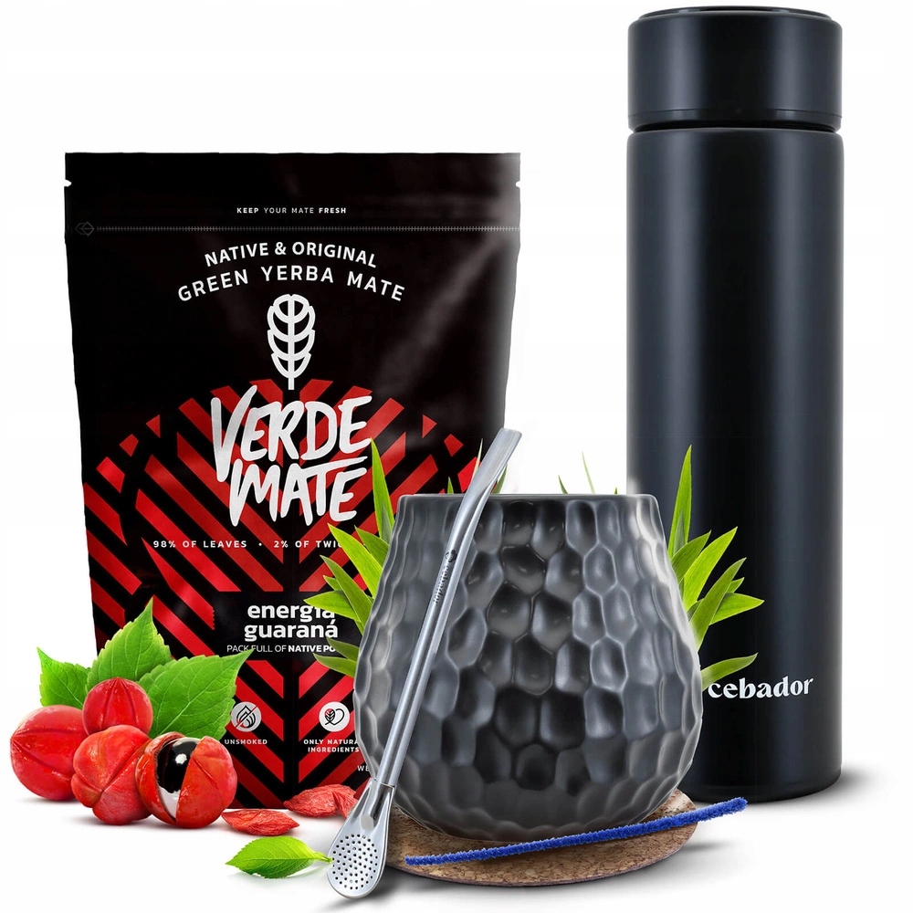 Levně Sada Yerba Verde Mate Energia 400 g 0,4 kg Led termoska 480 ml