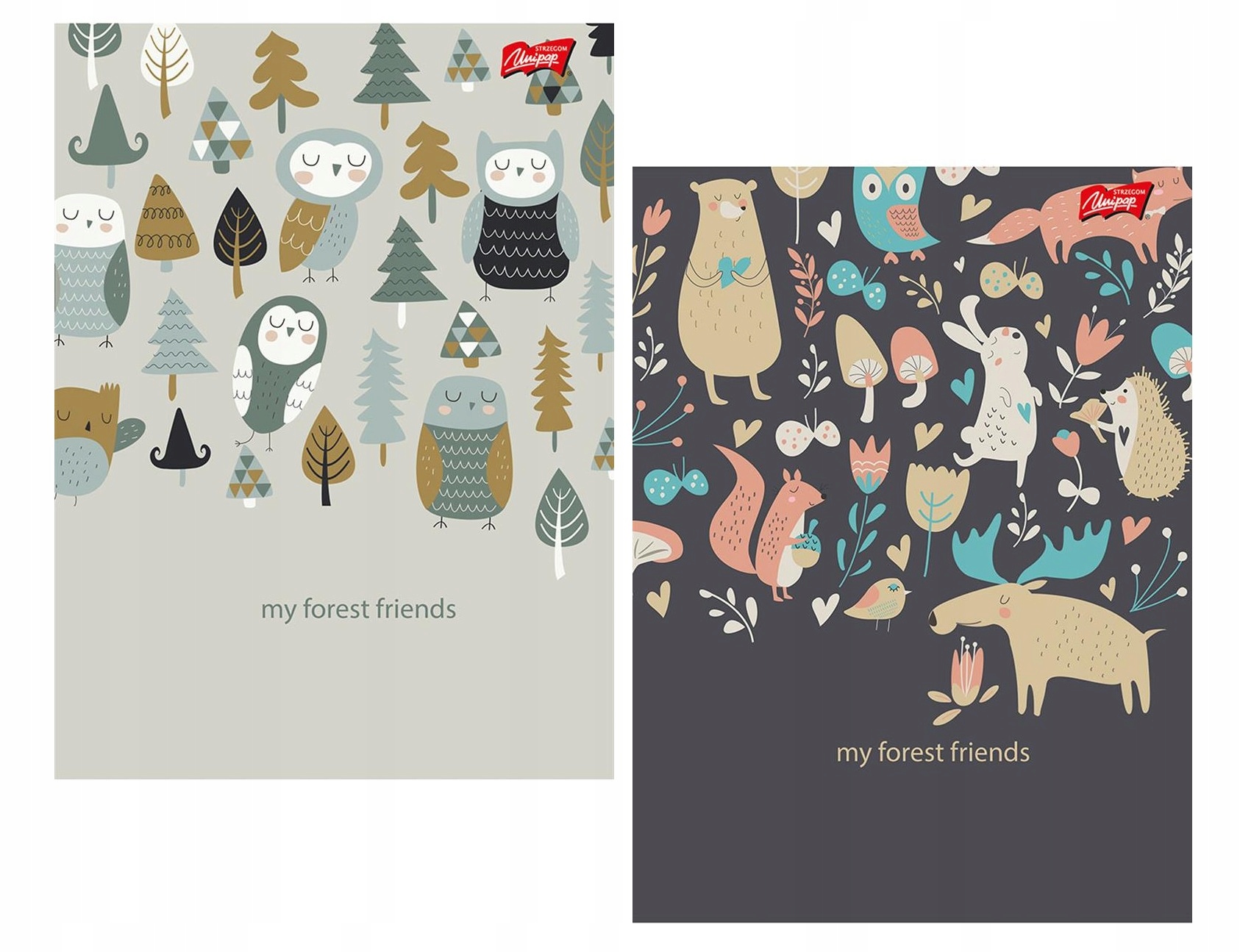 Zeszyt A5/32 3 linie kolor UNIPAP 2 szt. SÓWKI