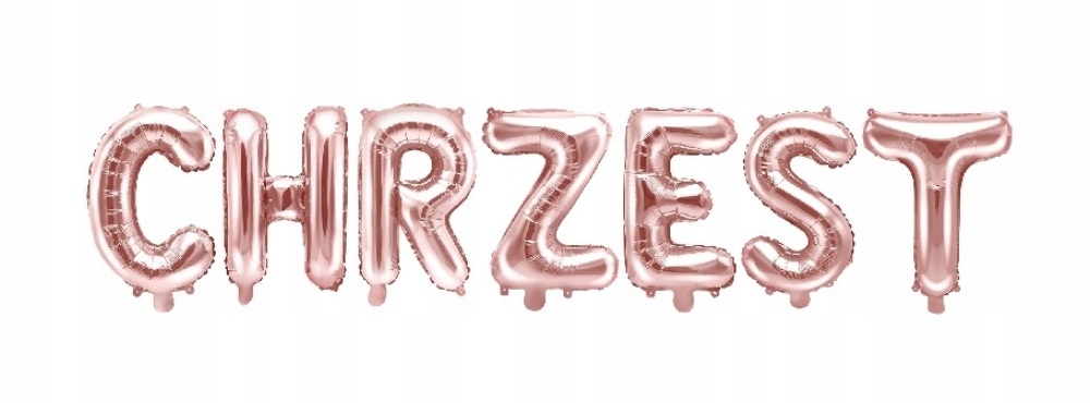 

Napis z balonów Chrzest balony ozdoby różowe złoto