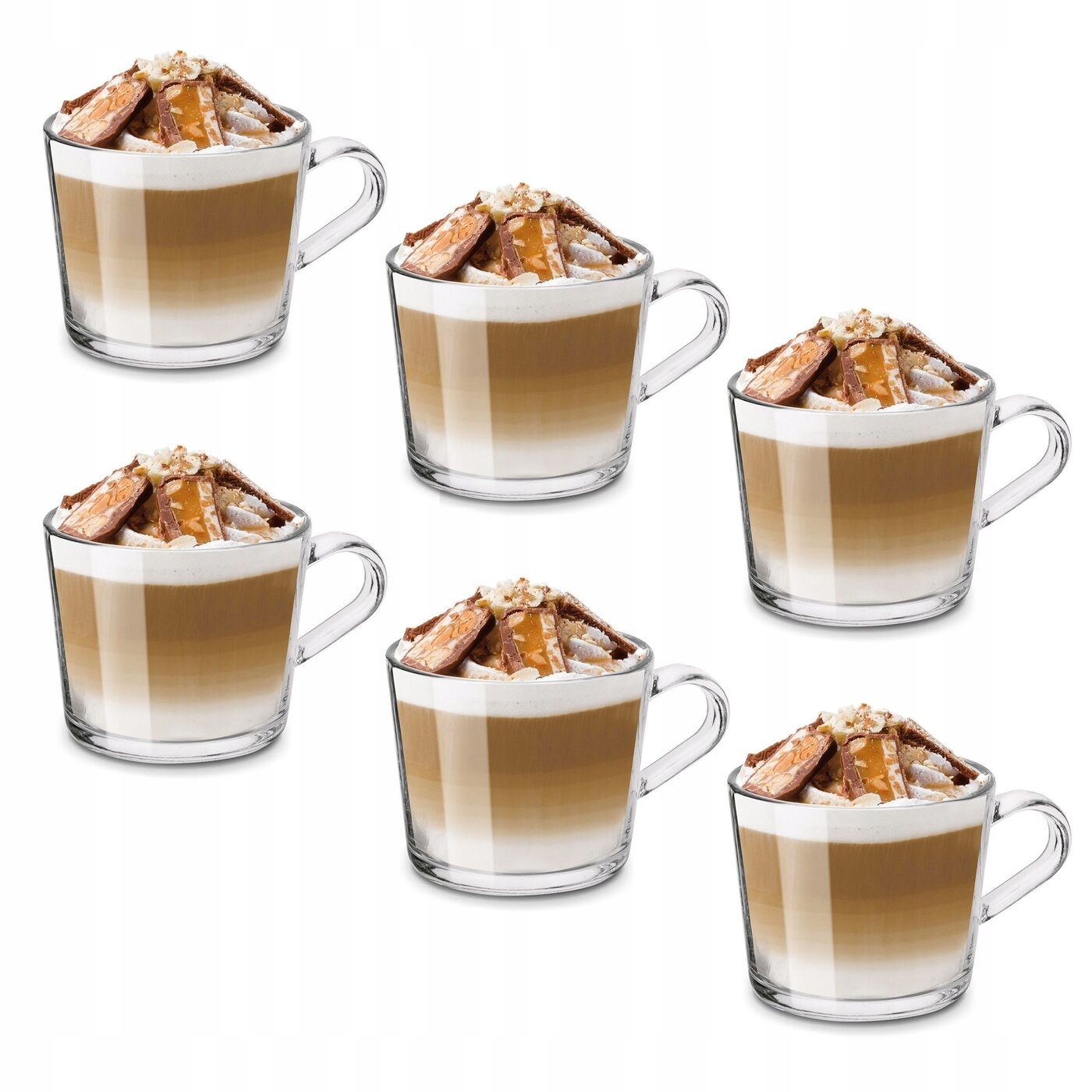 6x Szklane kubki do kawy szklanki do herbaty Tadar