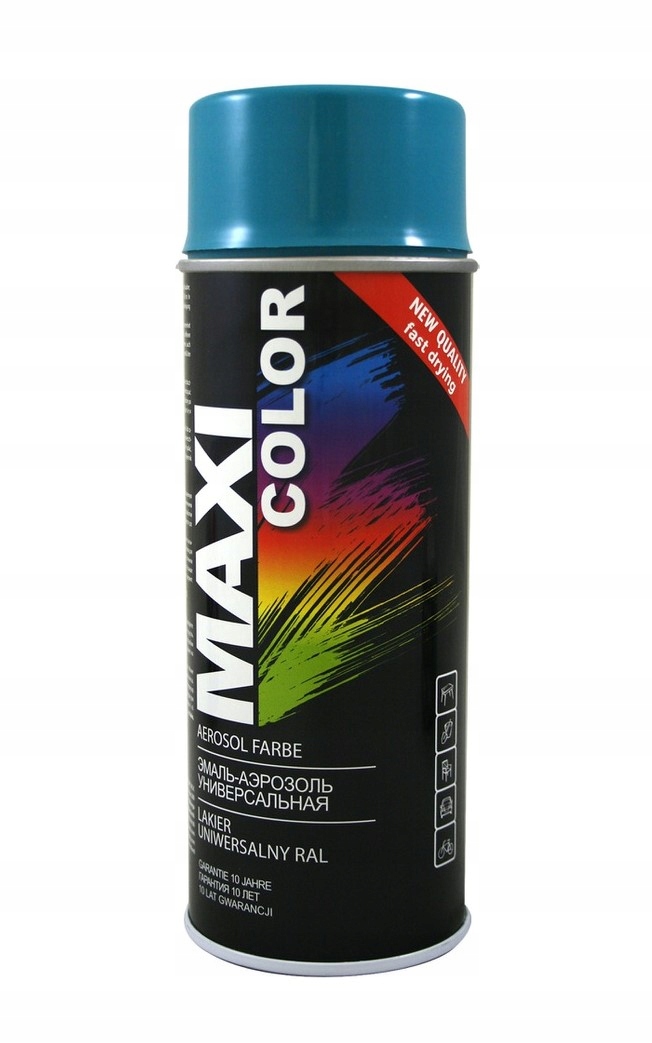 Farba, lakier w spray'u Motip Maxi Color Ral 5021