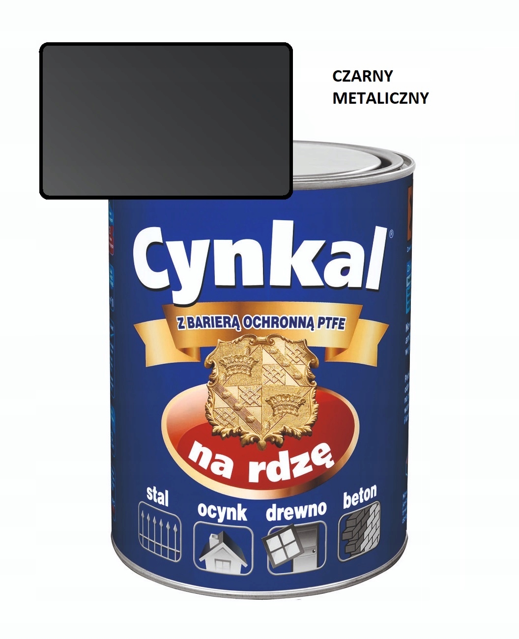 Univerzální Barva Cynkal 10L Černá Metalika