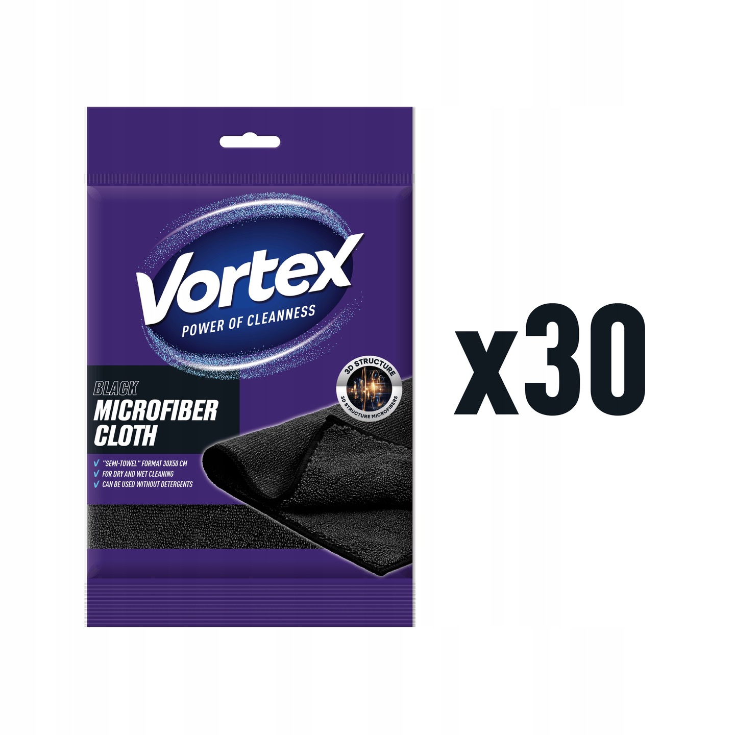 Levně Utěrka Utěrka Mikrovlákno Ručník Na Čištění Vortex 30 × 1 ks