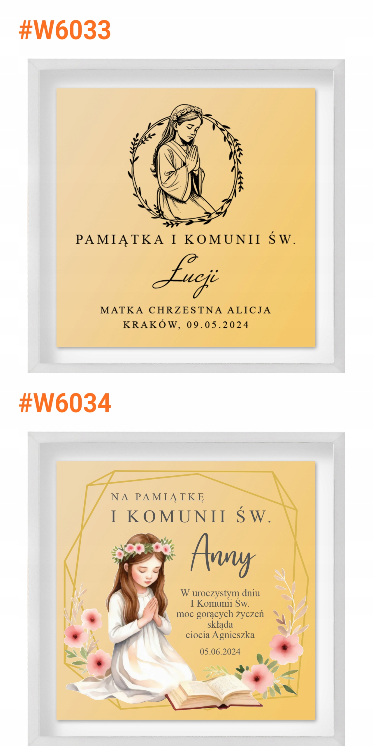 Złoty Łańcuszek Krzyżyk Prezent Komunia Pamiątka Komunii Świętej + Grawer Okazja chrzest/komunia