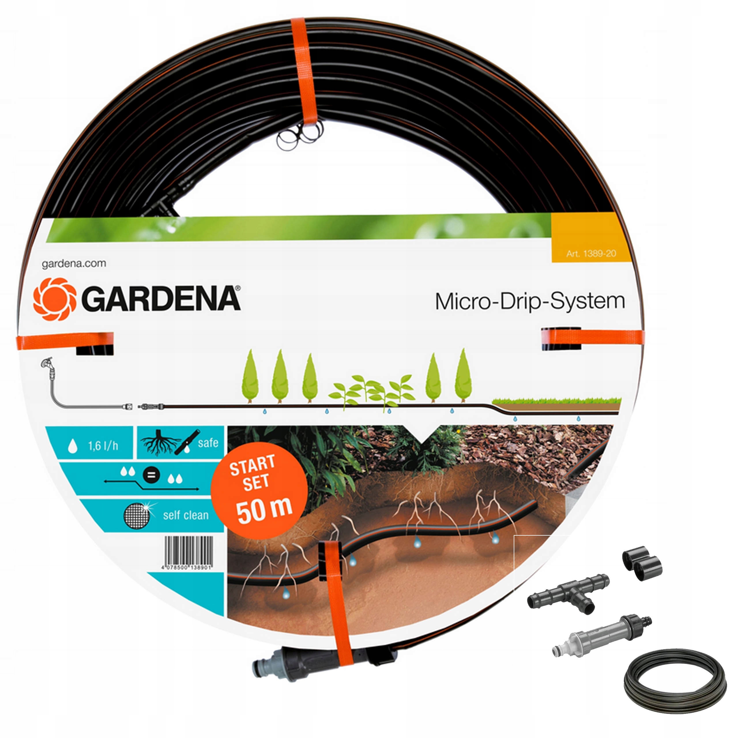 Podziemna linia kroplująca do nawadniania 13,7 mm Gardena 50 metrów 1389-20