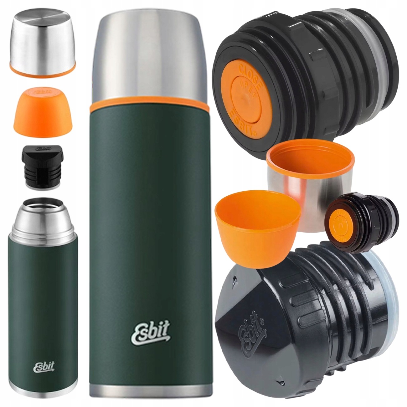Termos na herbatę Esbit Vacuum turystyczny Forest green 1l nowy model