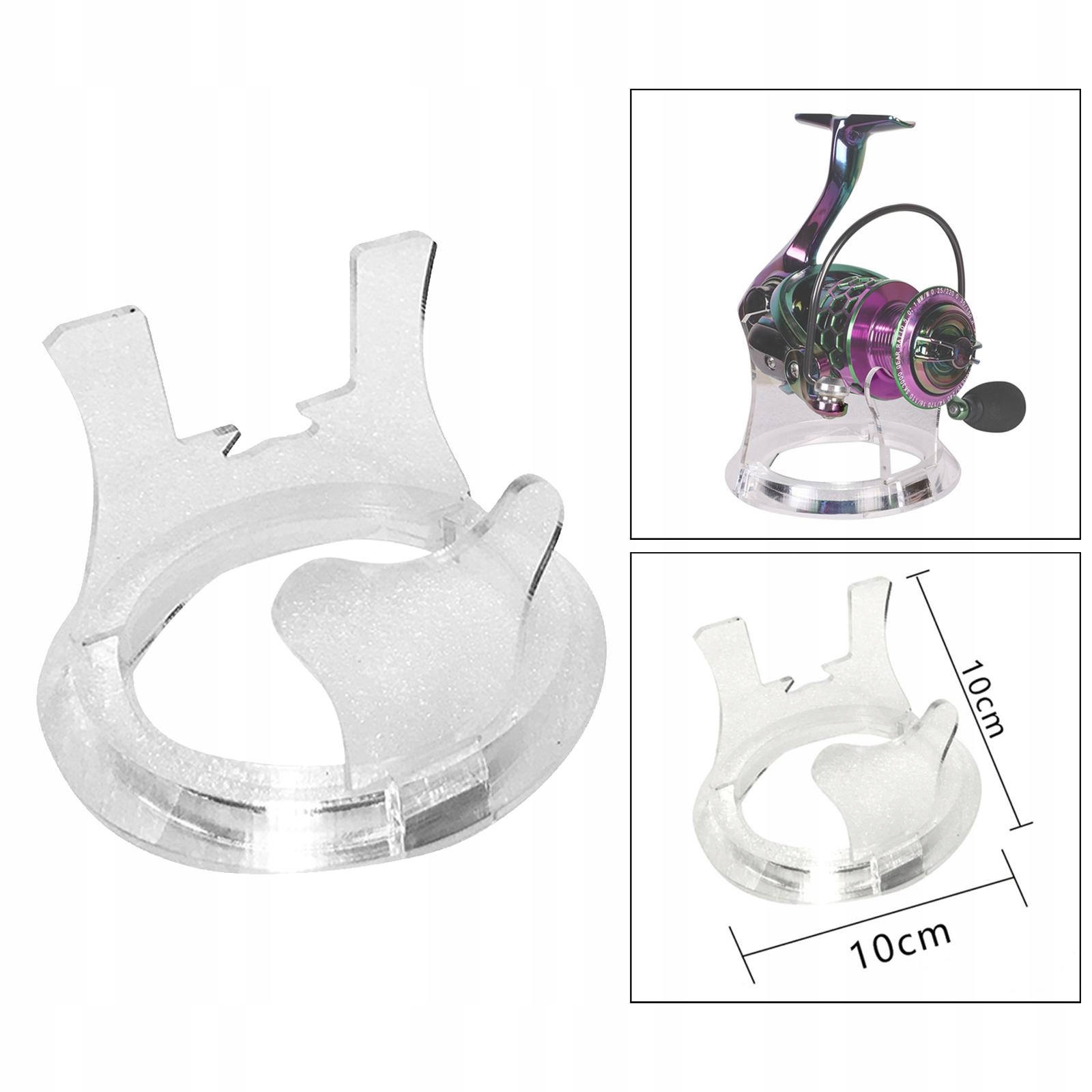 Przezroczysty stojak na kołowrotek wędkarski Stojak na kołowrotek 10 cm x 1