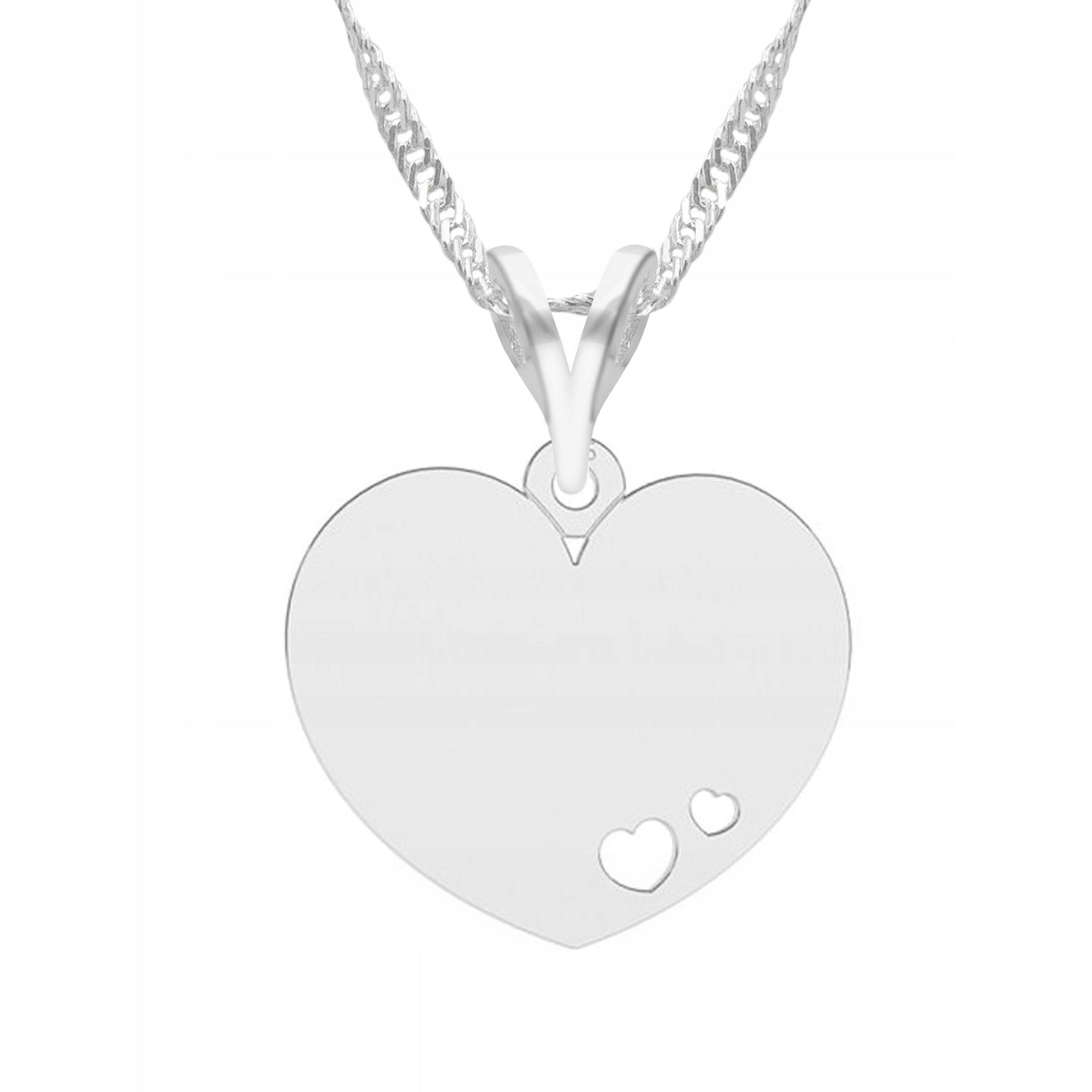 Stříbrný náhrdelník Srdce Láska se srdcem Srdce Srdíčko Láska Stříbro 925
