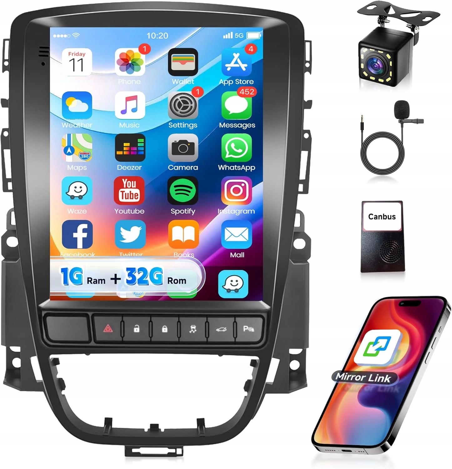 Autorádio 1G 32G Android