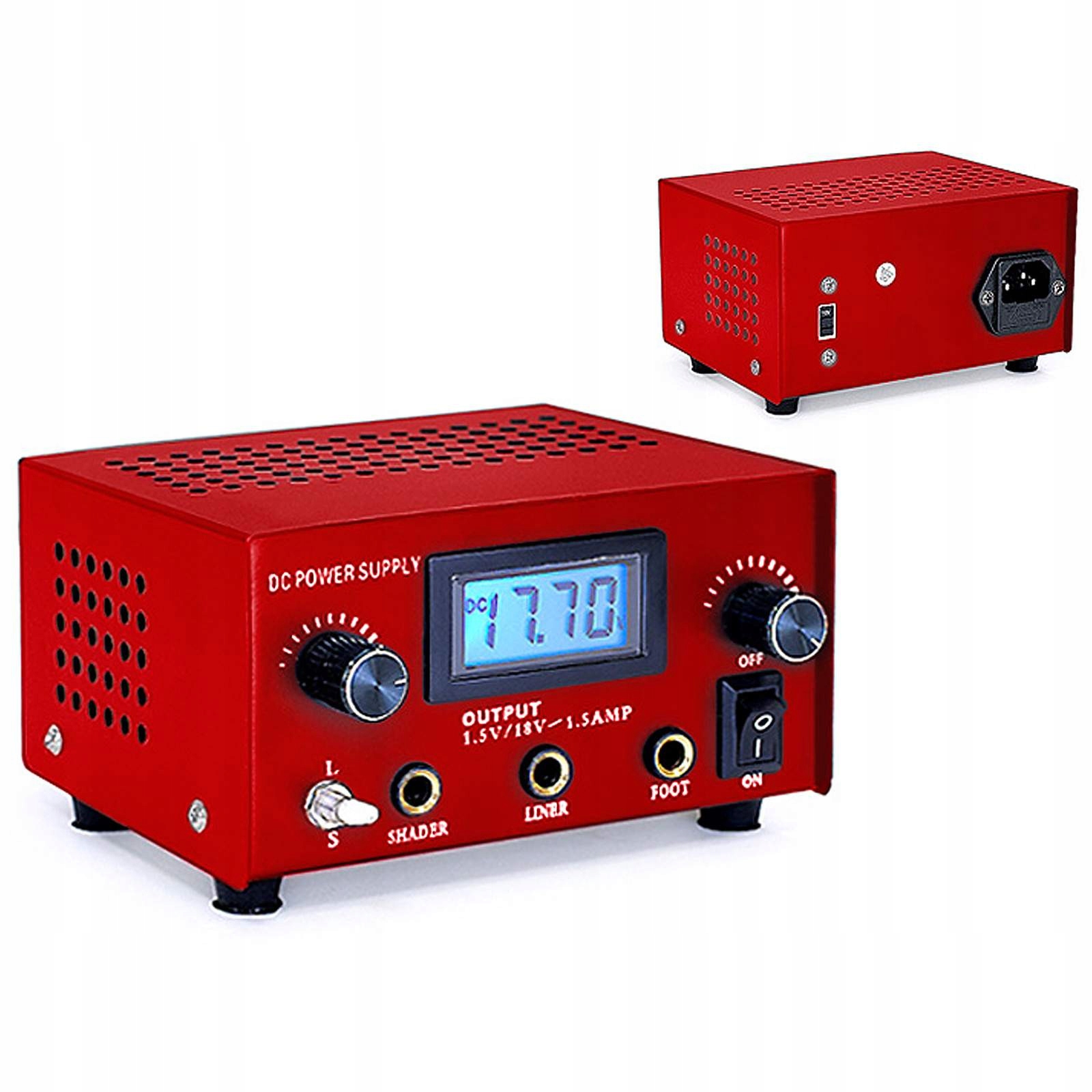 Tetovací Zdroj S Displejem Duální Metal Red