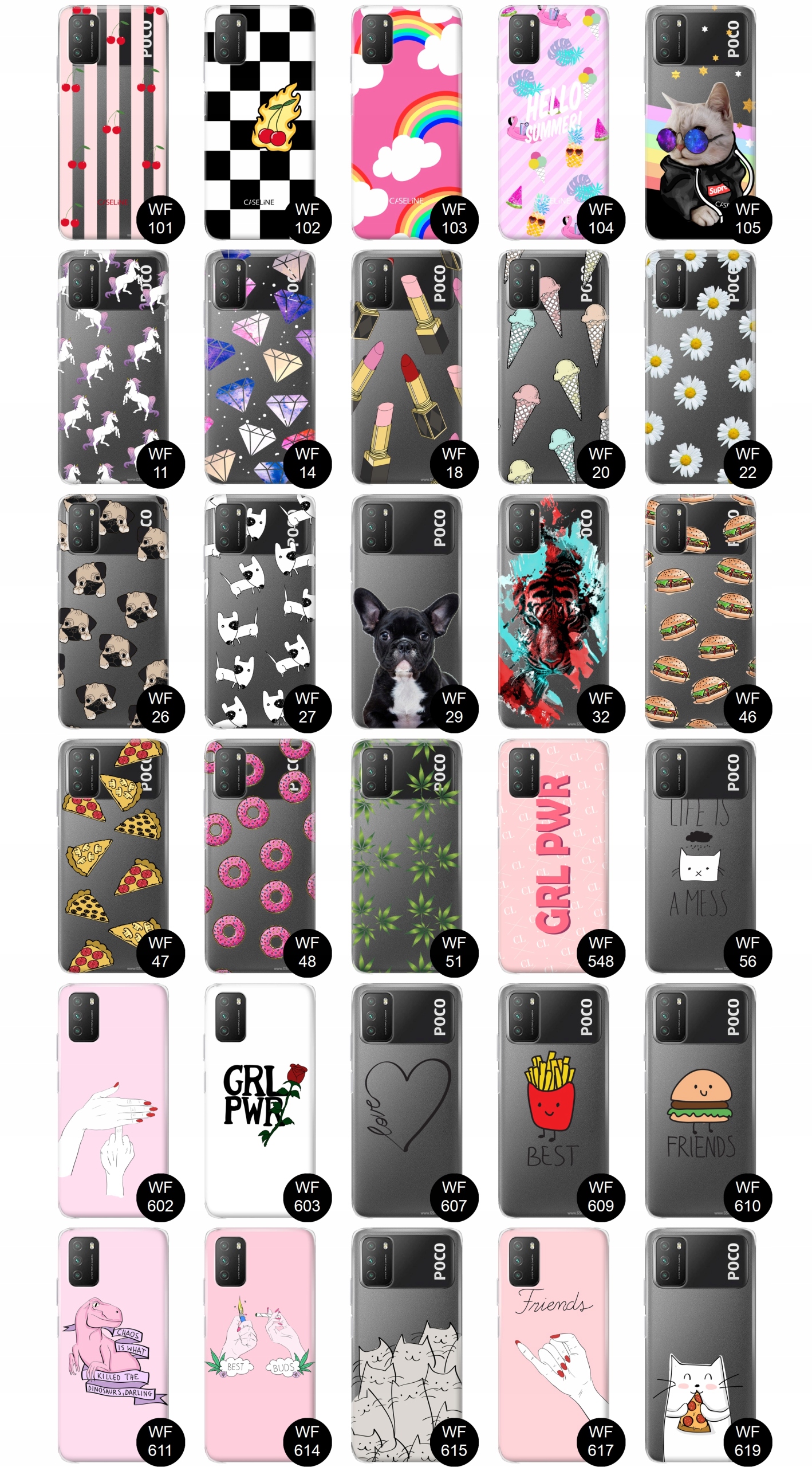 Etui do Xiaomi Poco M3 Pro case guma wzory