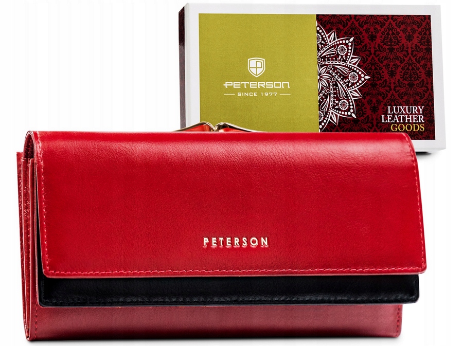 Peterson Dámská Kožená Peněženka S Klipovým Uzávěrem A Rfid Ochranou