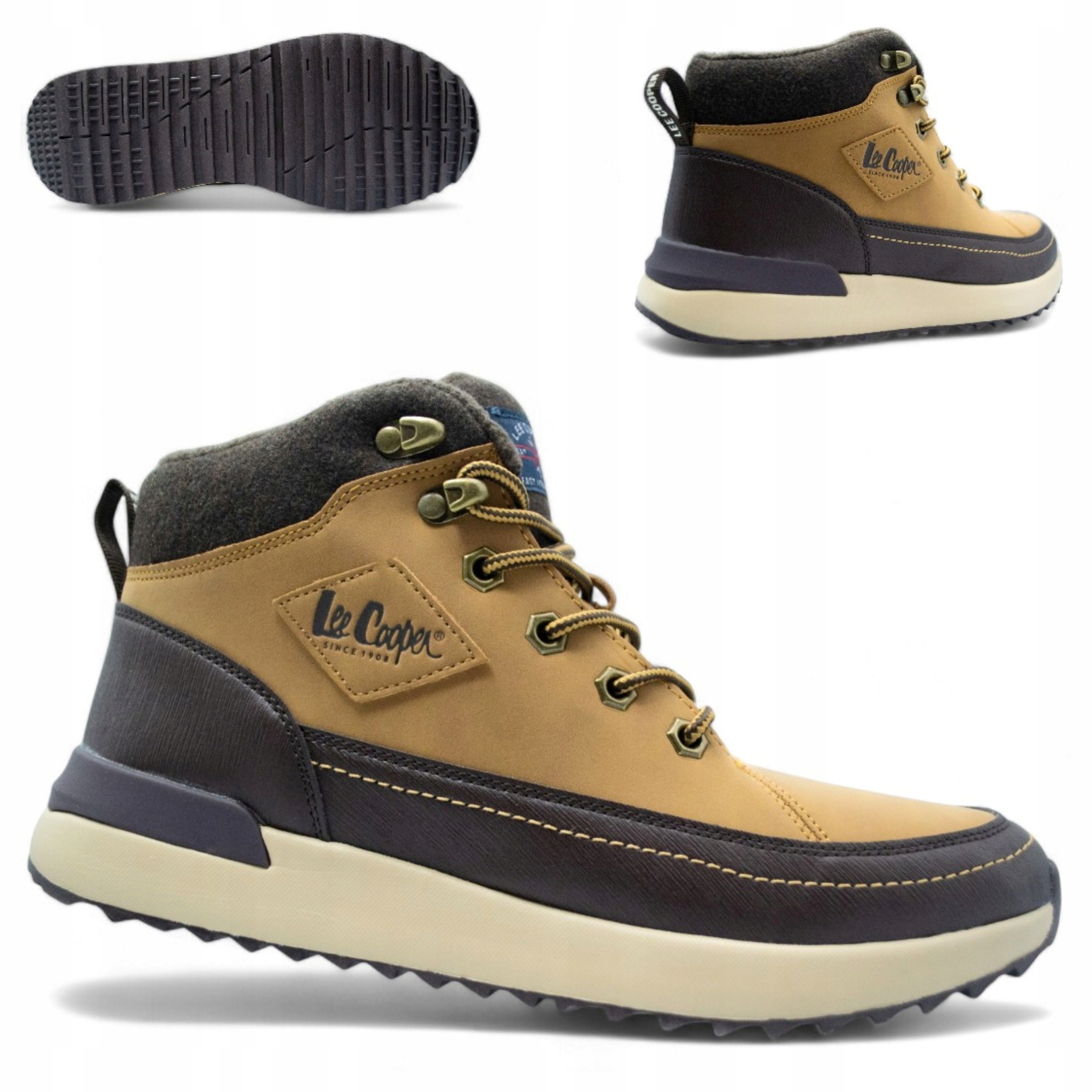 Pánské zimní vysoké trekové zateplené boty Lee Cooper, velikost 43