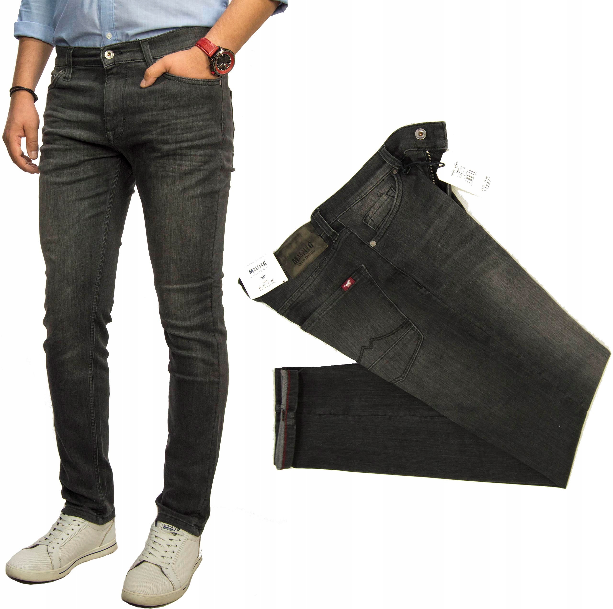 

Mustang Vegas Grey 413 spodnie jeansy Slim W34 L32