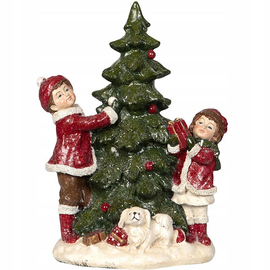 Vánoční Figurka Vánoční Stromeček Pro Děti Pes Jako Dárek Vánoční Ozdoba Dekorace