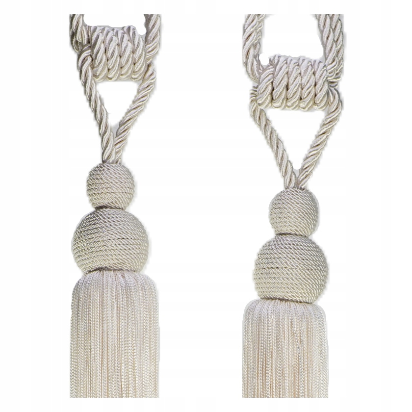 Chvost Premium ozdobný na záclony a závěsy, krémově bílý, 80 cm