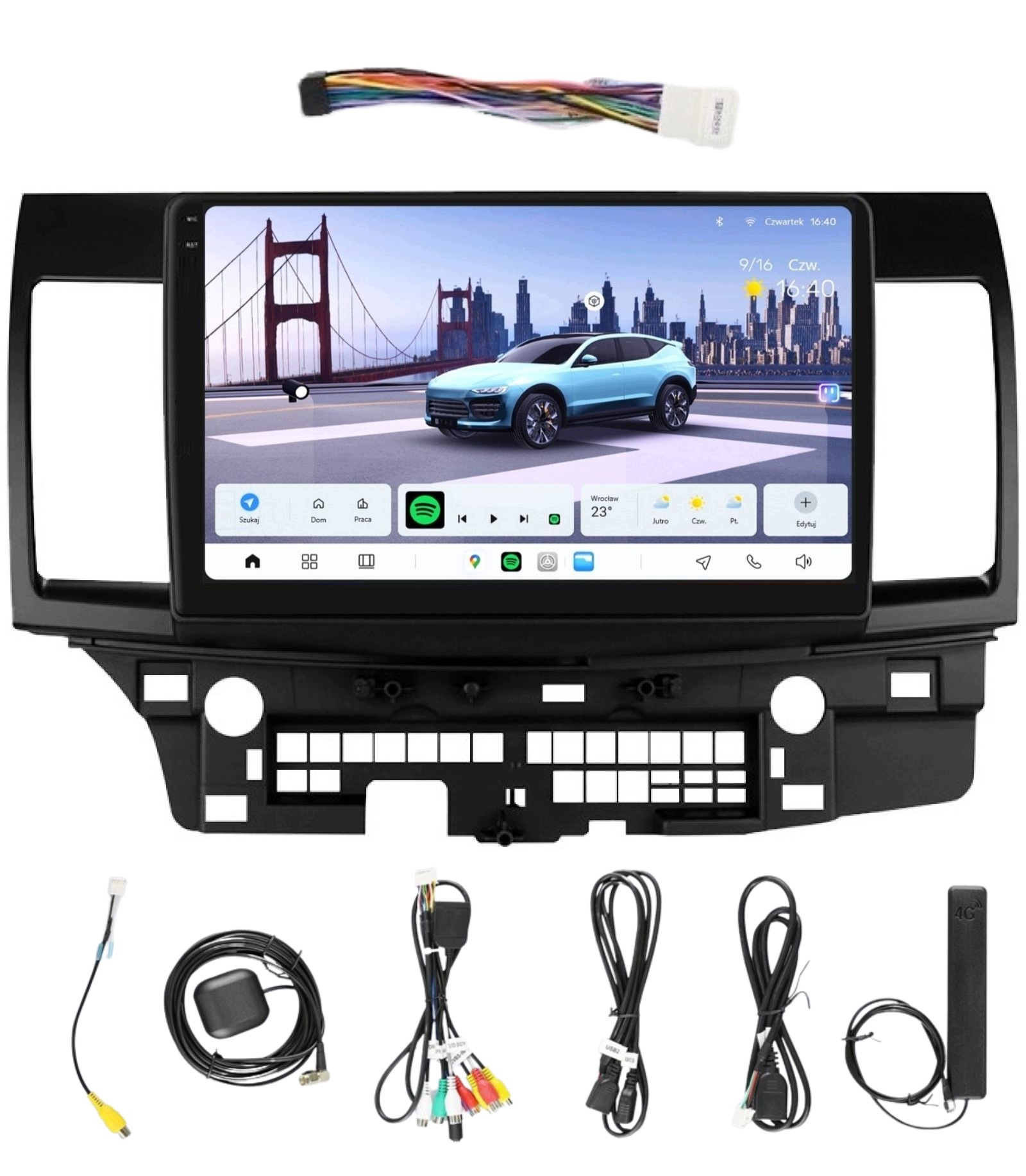Radio 2DIN Aura Ai Android Mitsubishi Lancer IX 9 8/256 Gb Lte Dsp Carplay