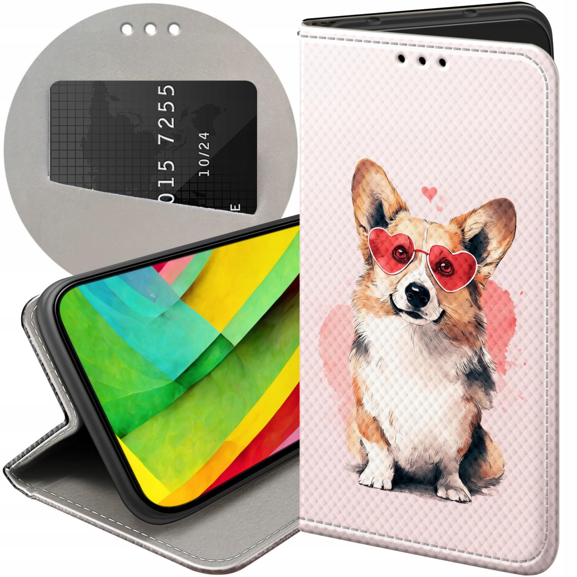 Etui Z Klapką Do Samsung Galaxy S24 Fe Corgi Pieski Piesek Łapa Case