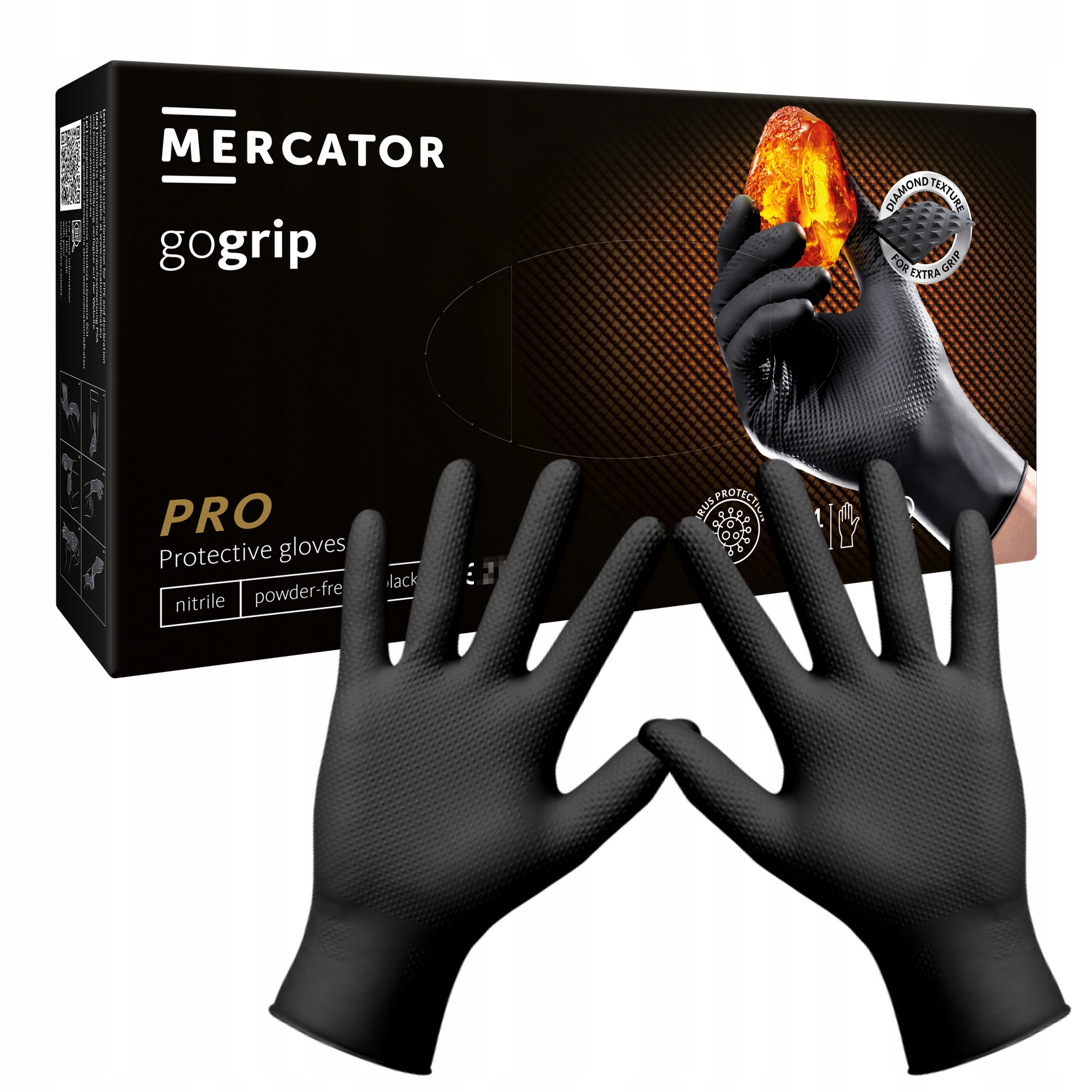 

Rękawiczki Gogrip Black Profesjonalne roz L 50szt
