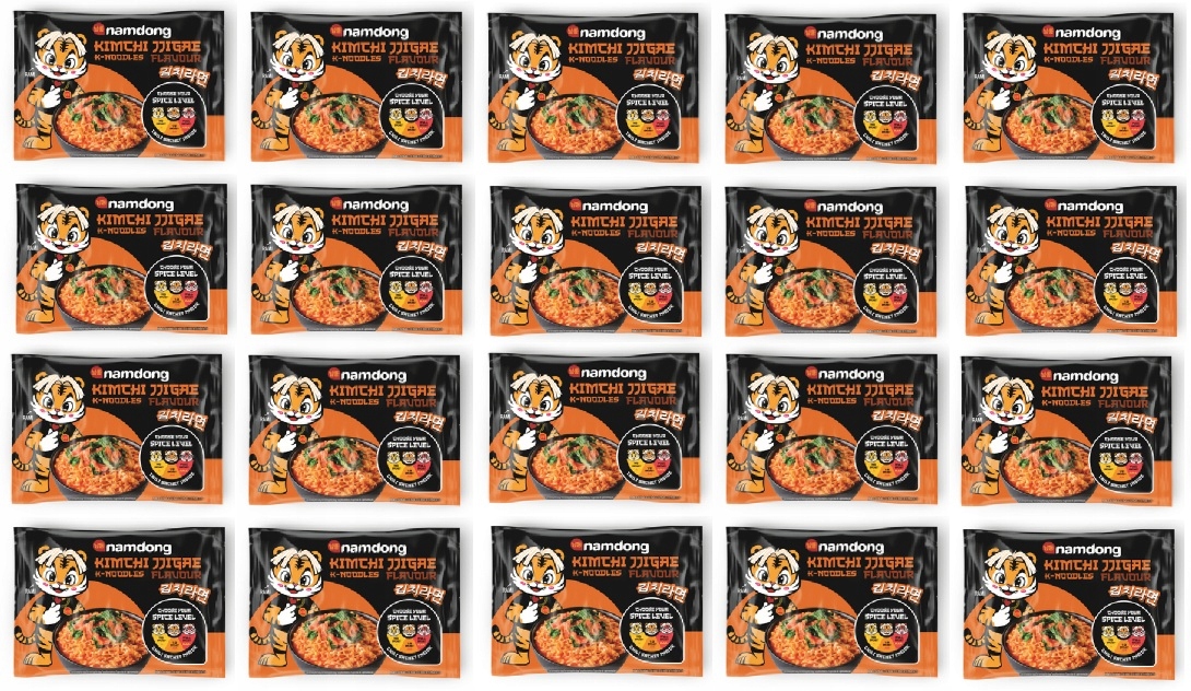 Levně 20 x 120 g instantního makaranu Namdong Nudle Kimchi Jjigae Karton