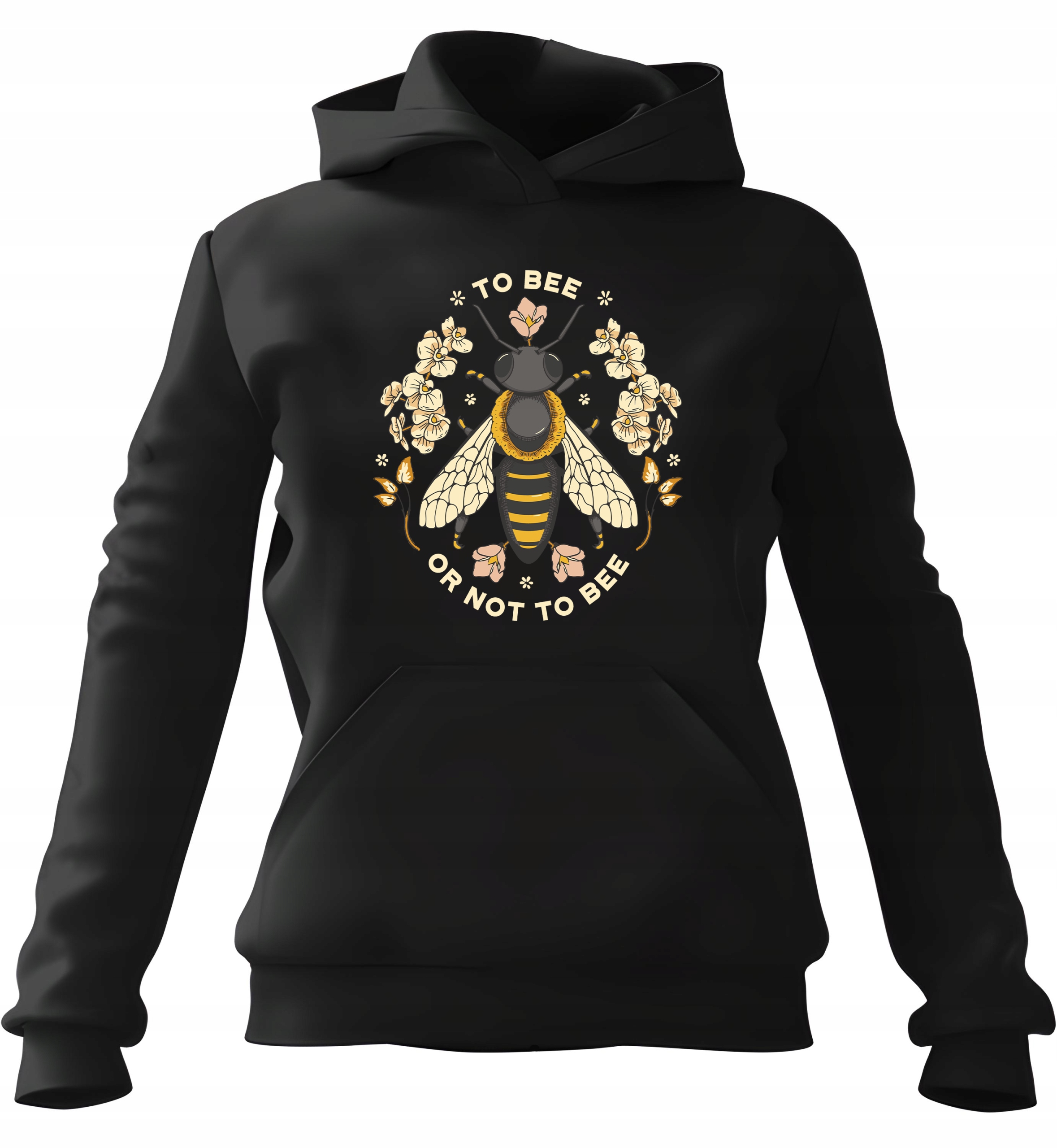 pánská mikina s kapucí To Bee Or Not To Bee Černá Xs pro muže a muže