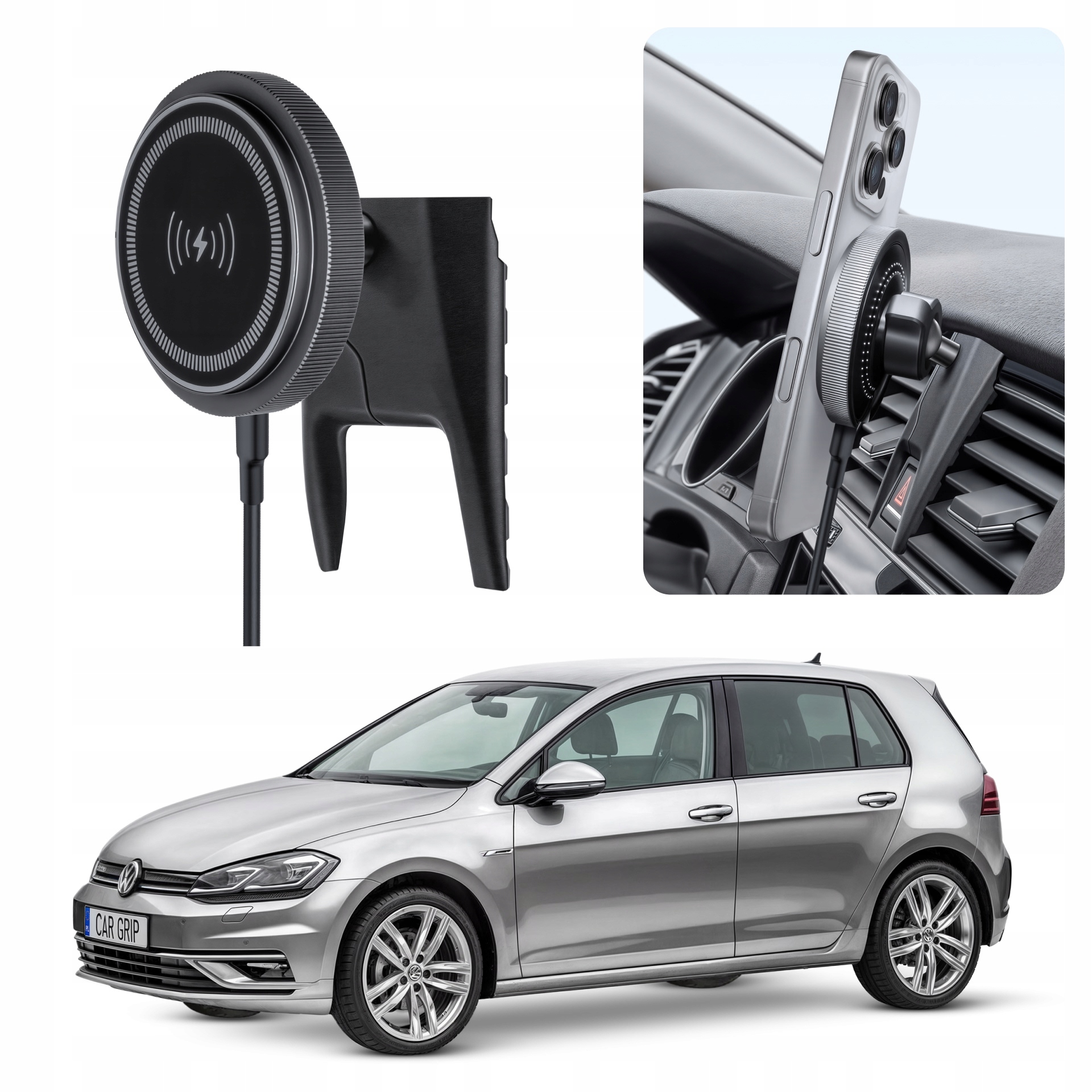 Uchwyt magnetyczny MagSafe MP1 z ładowaniem do Volkswagen Golf VII 7