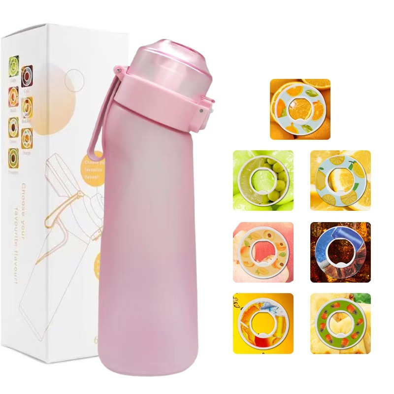 Butelka Fitness 650ml Tritan Zapachowa Różowa Matowa 7 Pierścieni