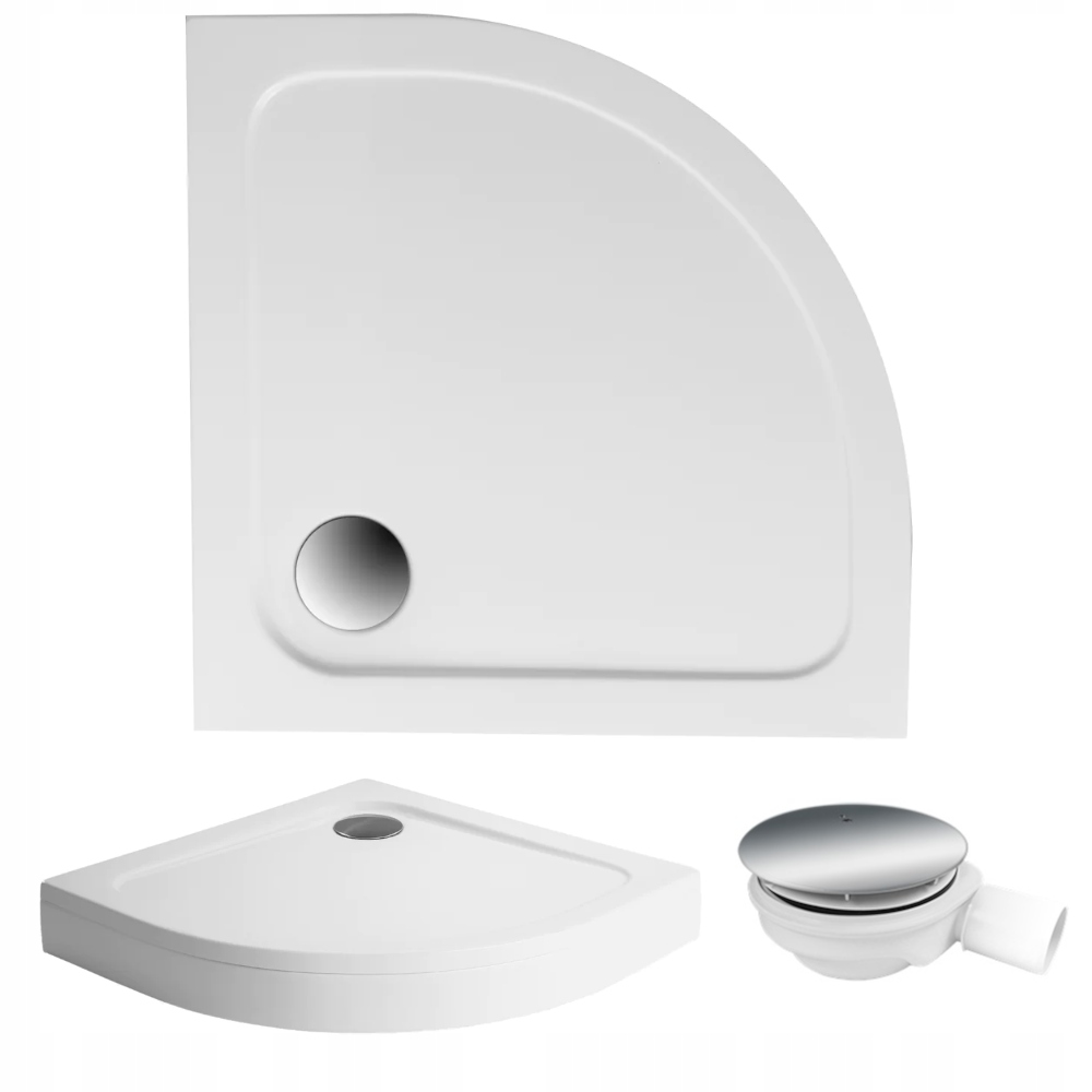 Brodzik półokrągły Standard 2 90x90x2 Syfon
