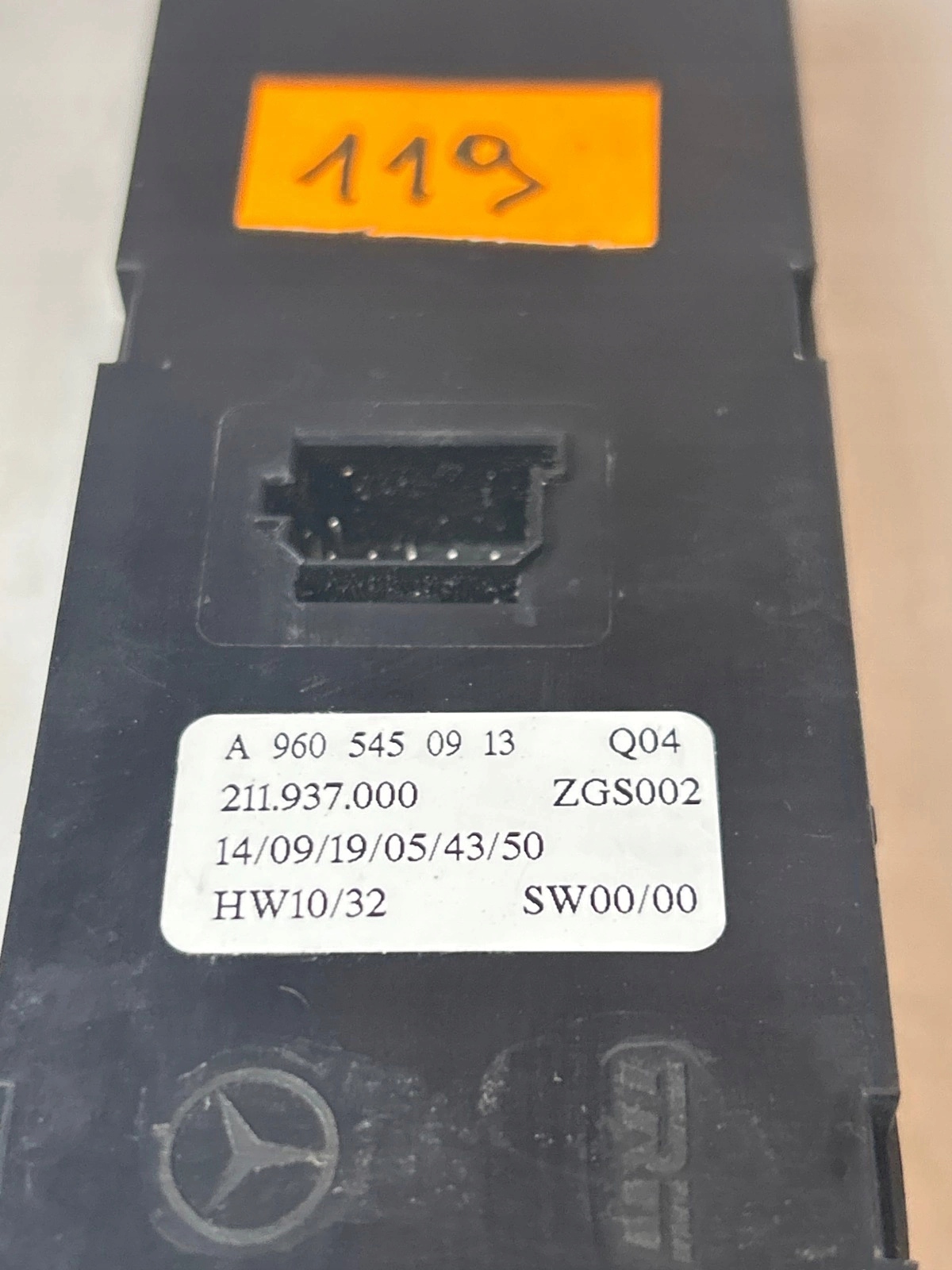 window control switch lighting Mercedes Actros Mp4