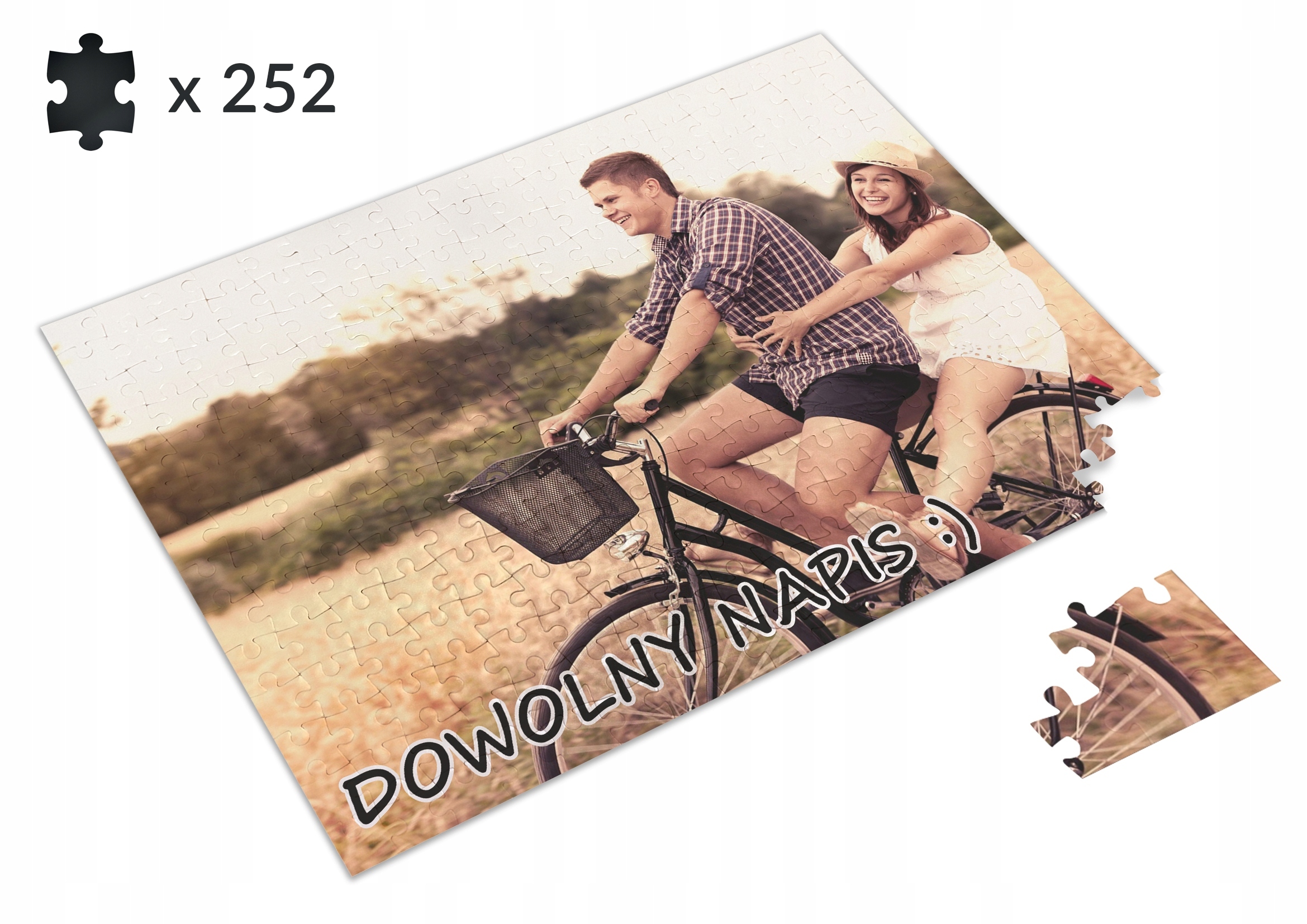 FOTO PUZZLE Z WŁASNYM ZDJĘCIEM NADRUKIEM PREZENT